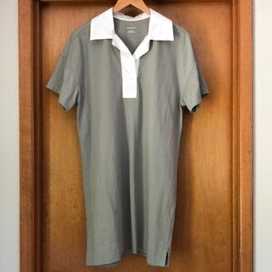 Everlane cotton t-shirt dress. Color: FOG